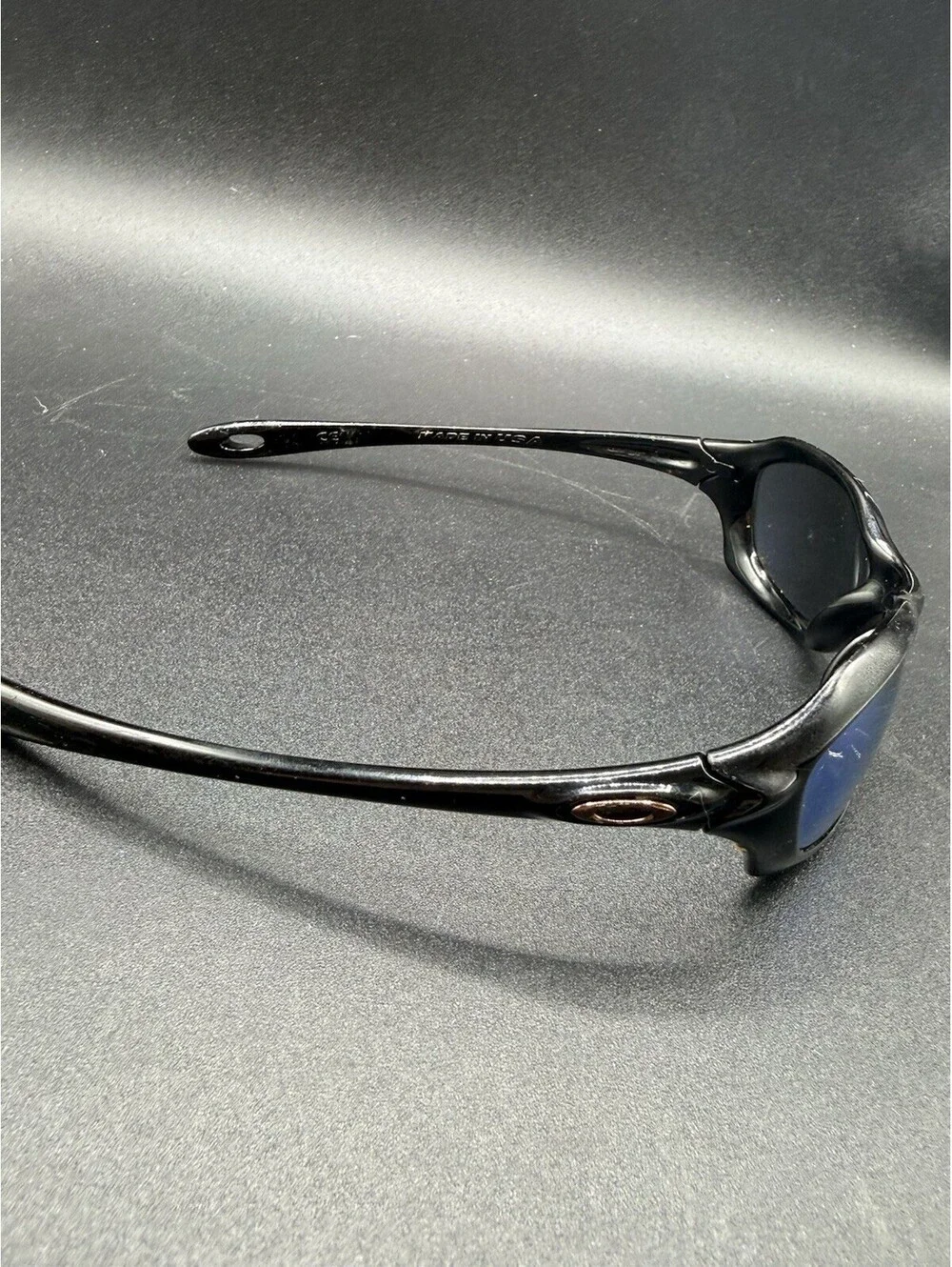 Oakley XS Fives Polished Black/Blue Iridium Lenses